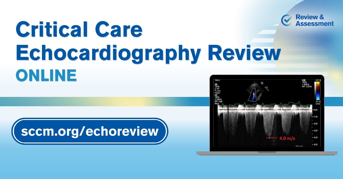 SCCM Critical Care Echocardiography Review 2024 (Videos + Slides + Quiz)